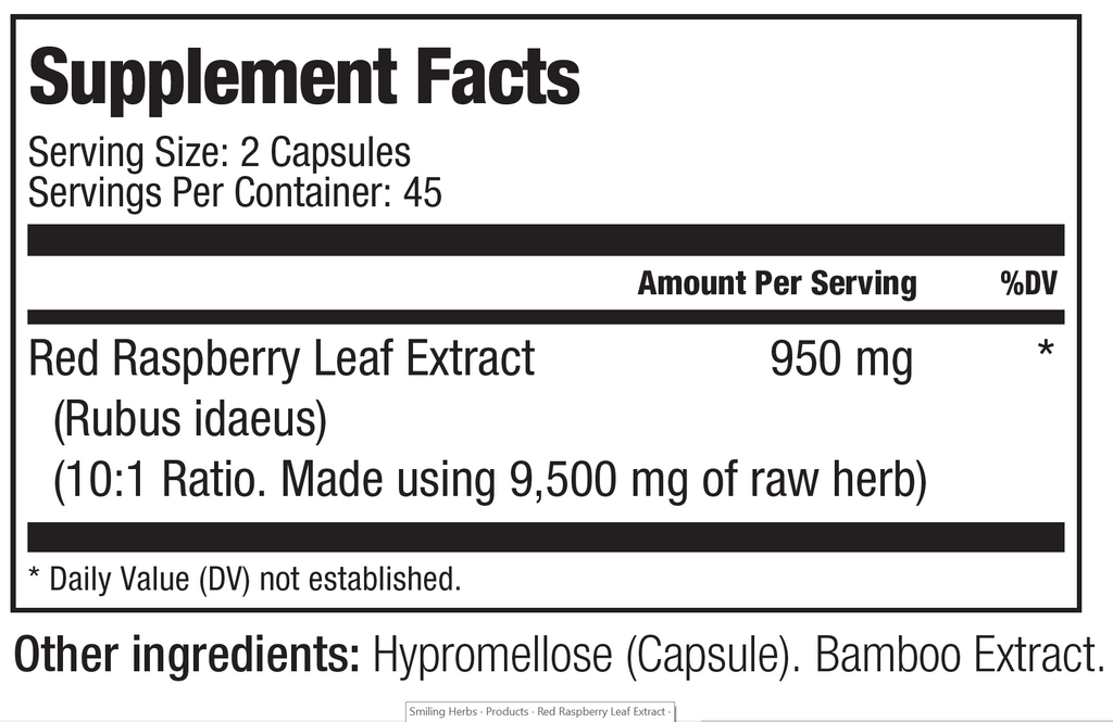 Red Raspberry Leaf Extract