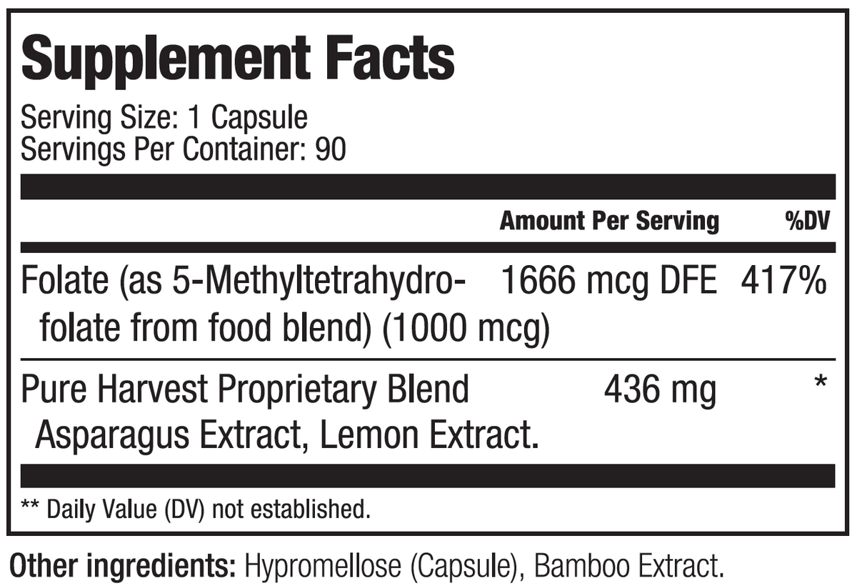 Pure Harvest Methyl Folate 1 mg